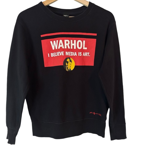 Andy Warhol SPRZ NY Uniqlo Men’s Small Black Crewneck Graphic Sweatshirt - Picture 1 of 4